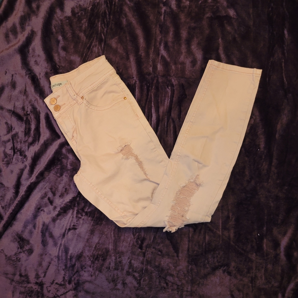 Light Pink Distressed Jeans